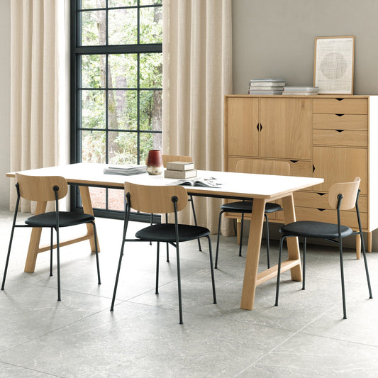 T11 Esstisch 220x95cm Weiß
