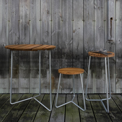6B 60 Gartenesstisch Ø60cm Teak Natur