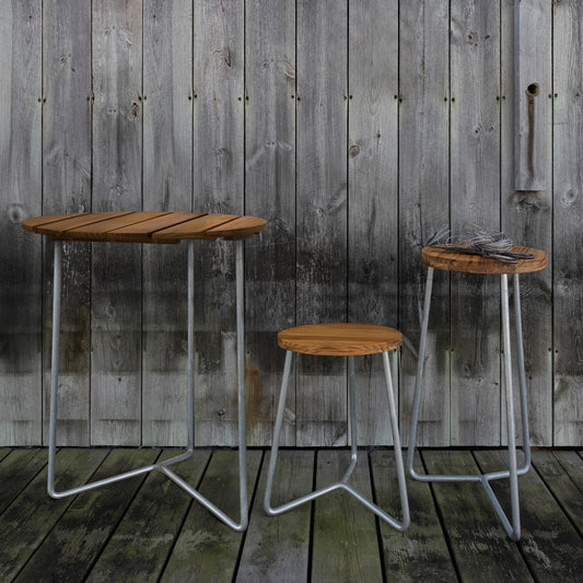 6B 60 Gartenesstisch Ø60cm Teak Natur