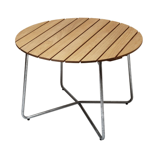 9A 100 Gartenesstisch Ø100cm Eiche Weiß