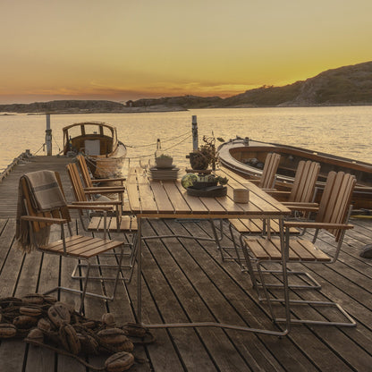 B31 170 Gartenesstisch klappbar 170x 92cm Eiche Weiß