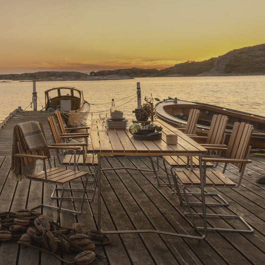 B31 170 Gartenesstisch klappbar 170x 92cm Eiche Weiß