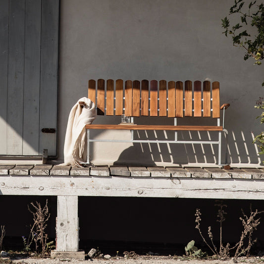 6 Gartenbank 140x85cm Teak