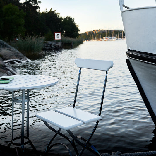 Bryggeri Gartenesstisch klappbar Ø60cm Eiche Weiß