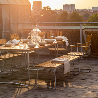 9 Gartenbank klappbar 170x40cm Teak