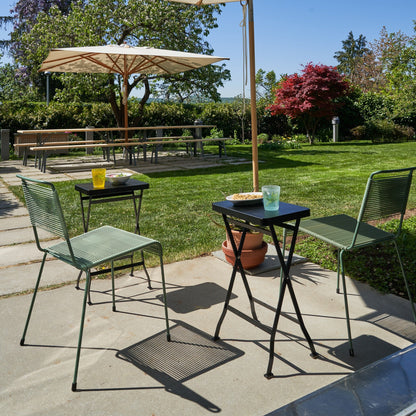 Flip Gartenbeistelltisch klappbar Schwarz