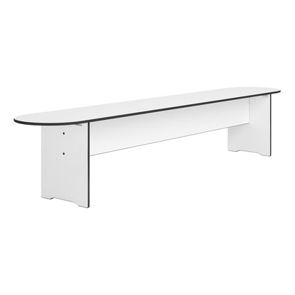 Riva Vario Round Gartenbank XL 230x40cm Weiß