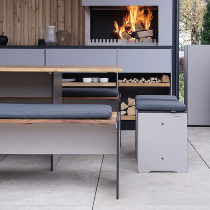 Riva Vario Wood Gartenbank XL Kambala Weiß