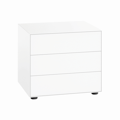 Nex Pur Box Nachttisch mit 3 Schubladen 60x50x48cm Weiß