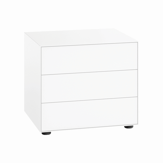 Nex Pur Box Nachttisch mit 3 Schubladen 60x50x48cm Weiß