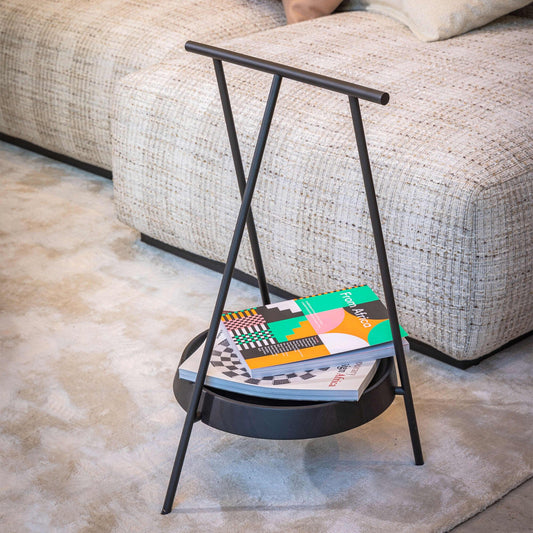 Pinch Beistelltisch rund Schwarz