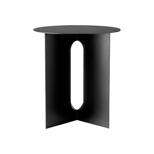 Androgyne Beistelltisch Stahl Ø 40cm Schwarz