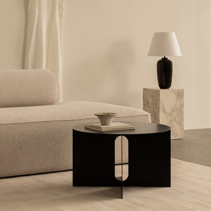 Androgyne Beistelltisch Stahl Ø 63cm Schwarz
