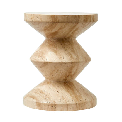 Zig Zag Hocker Travertin