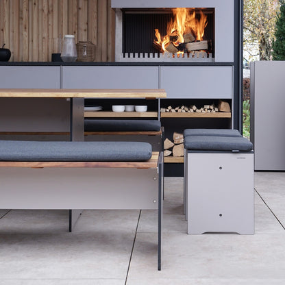 Riva Vario Wood Gartentisch XL 240x90cm Weiß