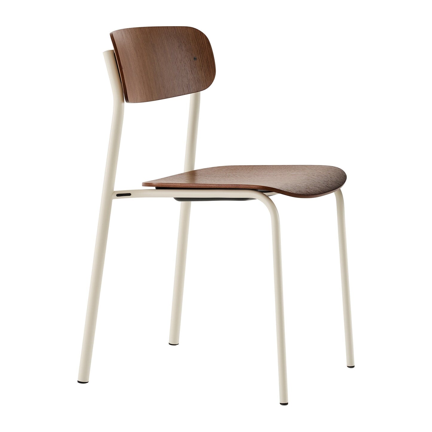 S 243 Stuhl Gestell perlweiß Schwarz