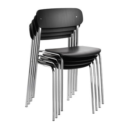 S 243 Stuhl Gestell verchromt Schwarz