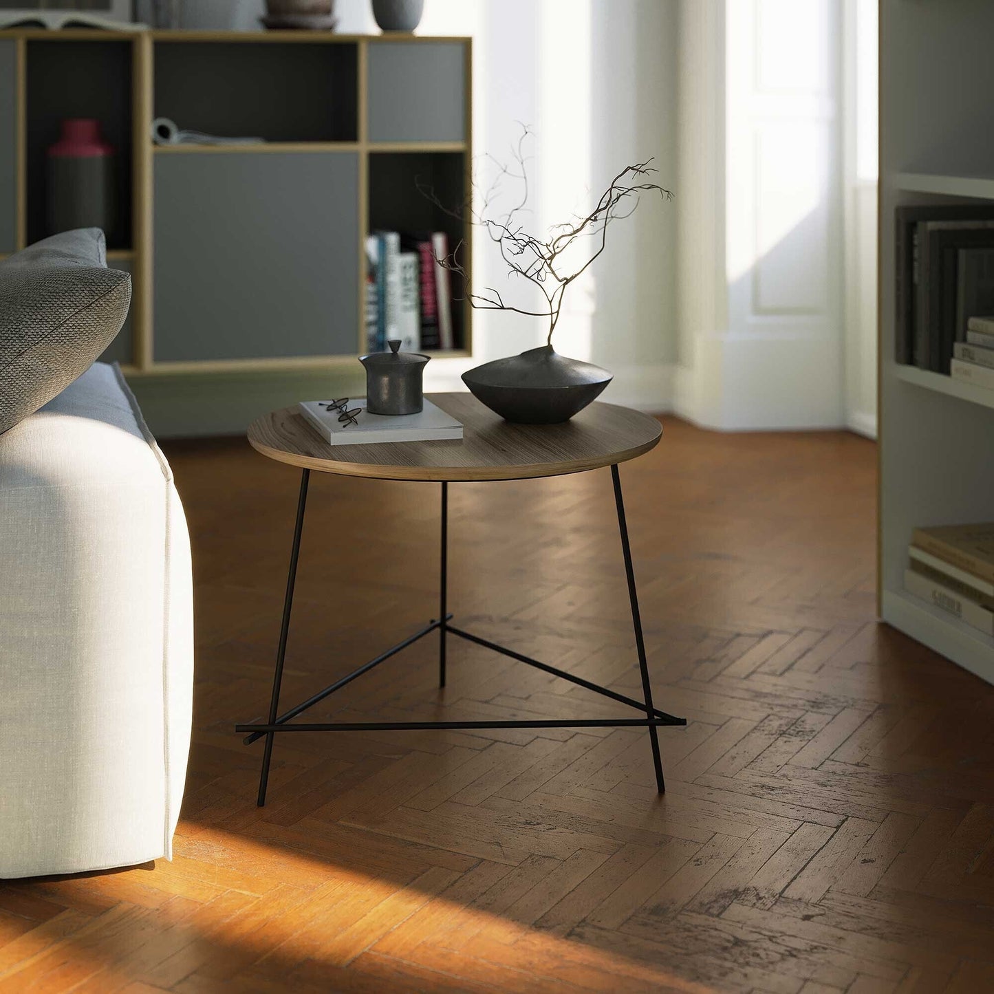 Echo Beistelltisch niedrig Schwarz