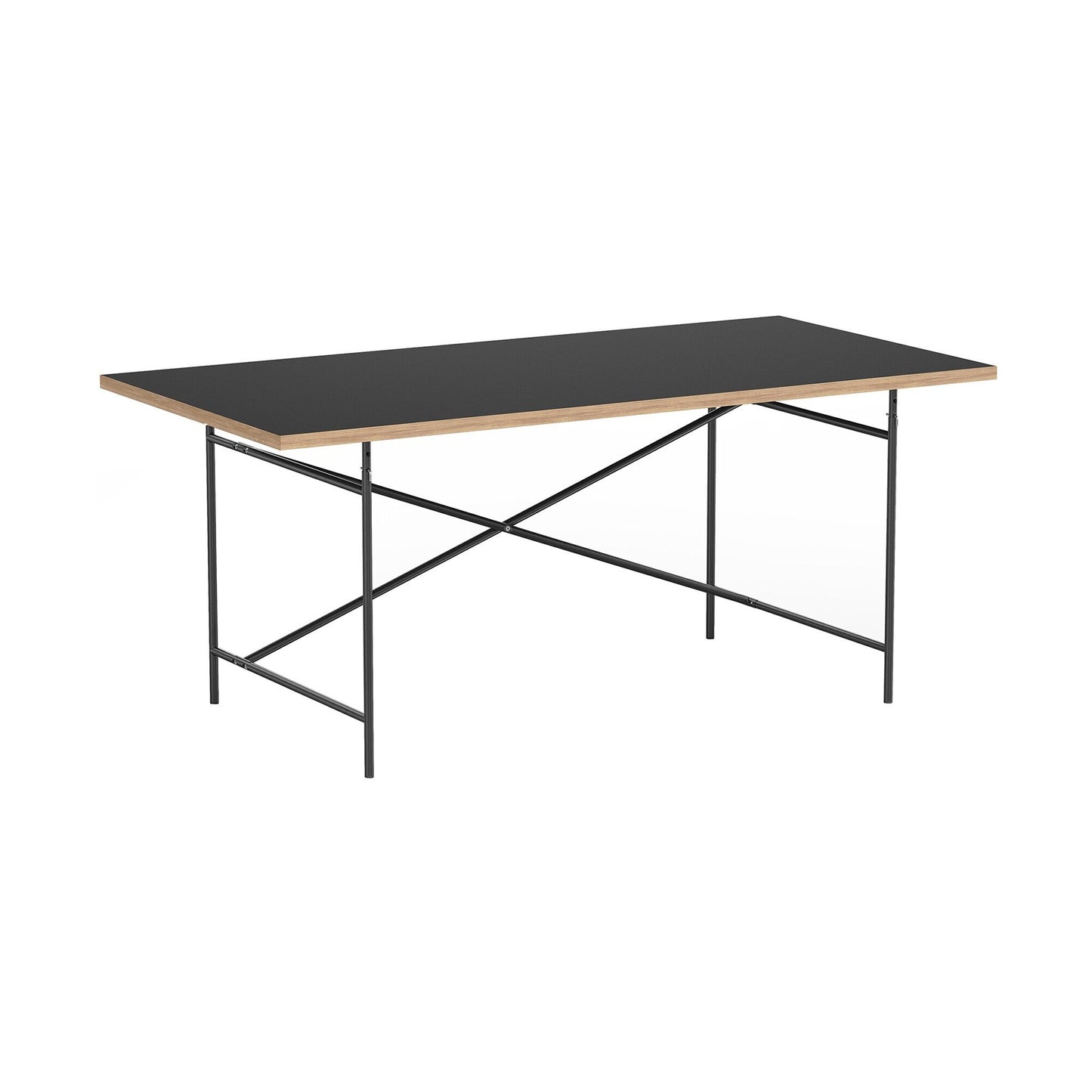 Eiermann 2 Tisch 160x80x66cm Gestell exzentrisch 135x78cm Schwarz