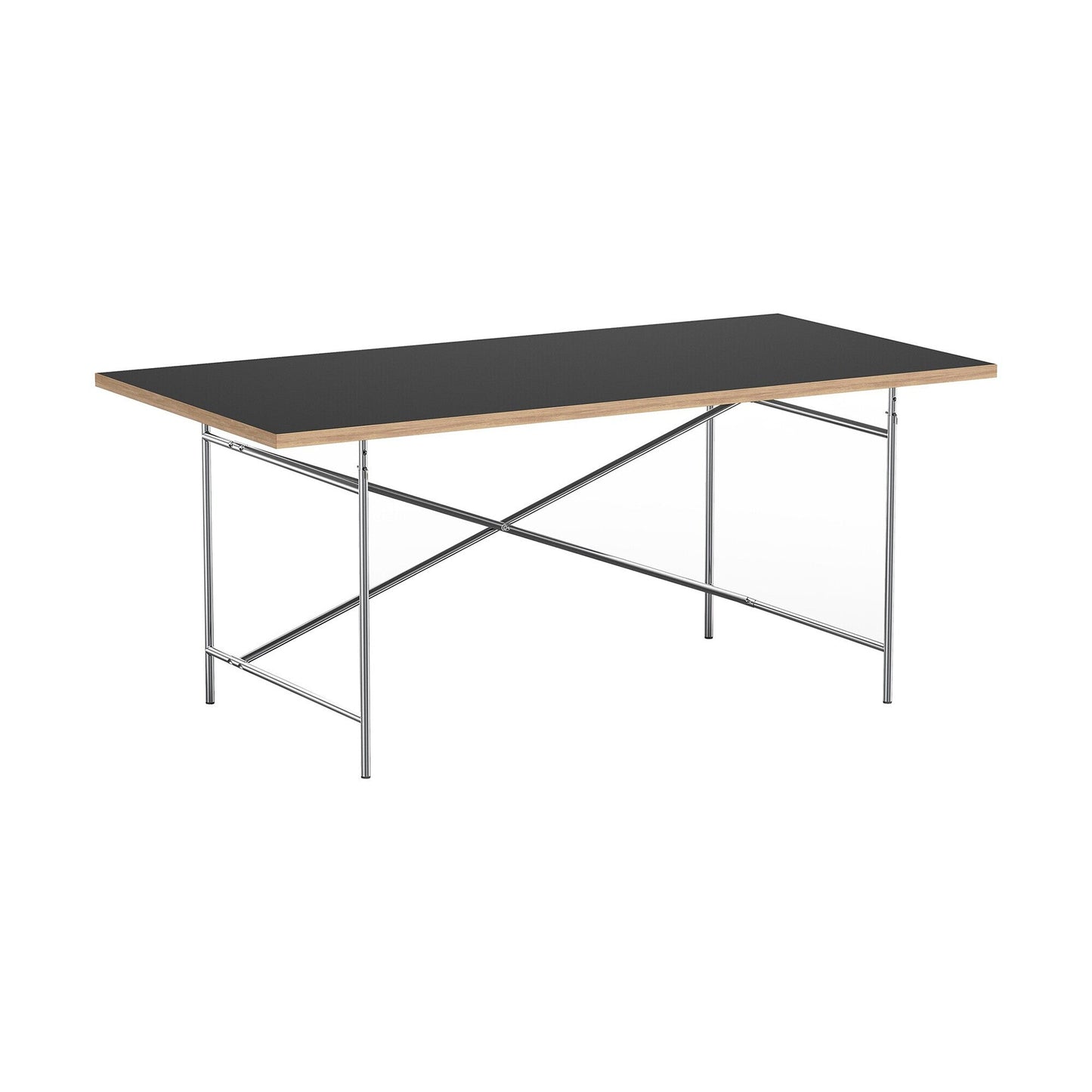 Eiermann 2 Tisch 160x80x66cm Gestell exzentrisch 135x78cm Schwarz