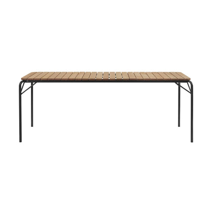 Vig Gartentisch Holz 90x200cm Schwarz