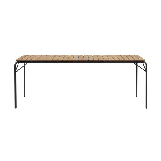 Vig Gartentisch Holz 90x200cm Schwarz