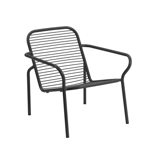Vig Gartenloungestuhl Schwarz