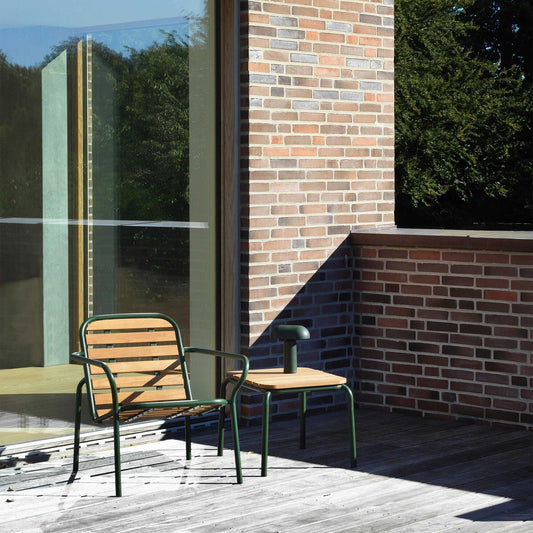Vig Gartenloungestuhl Holz Schwarz