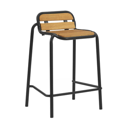 Vig Gartenbarstuhl Holz 65cm Schwarz