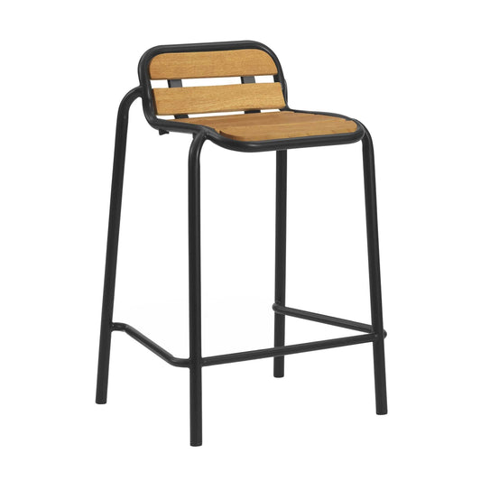 Vig Gartenbarstuhl Holz 65cm Schwarz