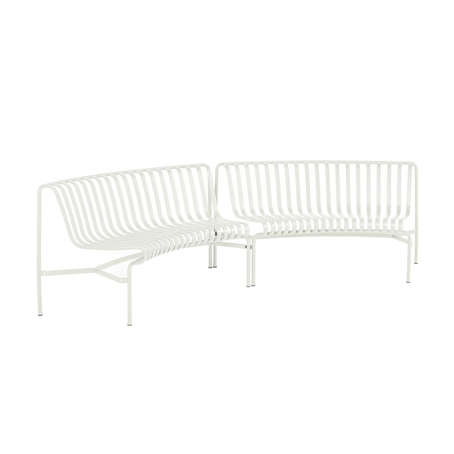 Palissade Dining Park Bench In/In 2er Set Weiß