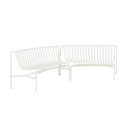 Palissade Dining Park Bench In/In 2er Set Weiß