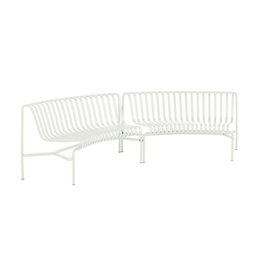Palissade Dining Park Bench In/In 2er Set Weiß