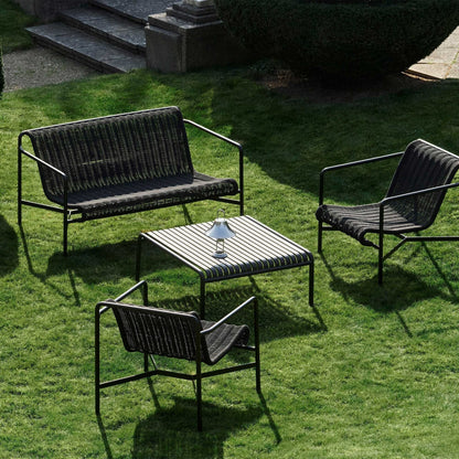 Palissade Cord Lounge Chair Low Schwarz