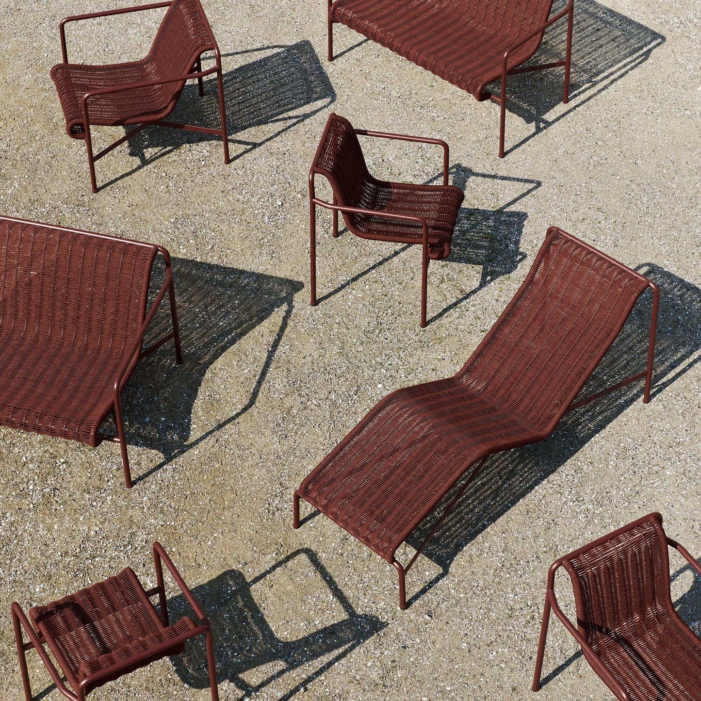 Palissade Cord Lounge Chair Low Weiß