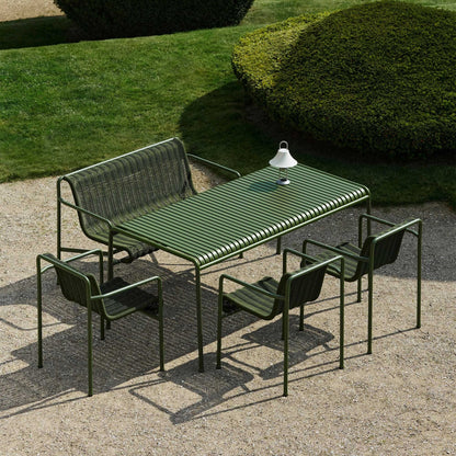 Palissade Cord Dining Bench Weiß