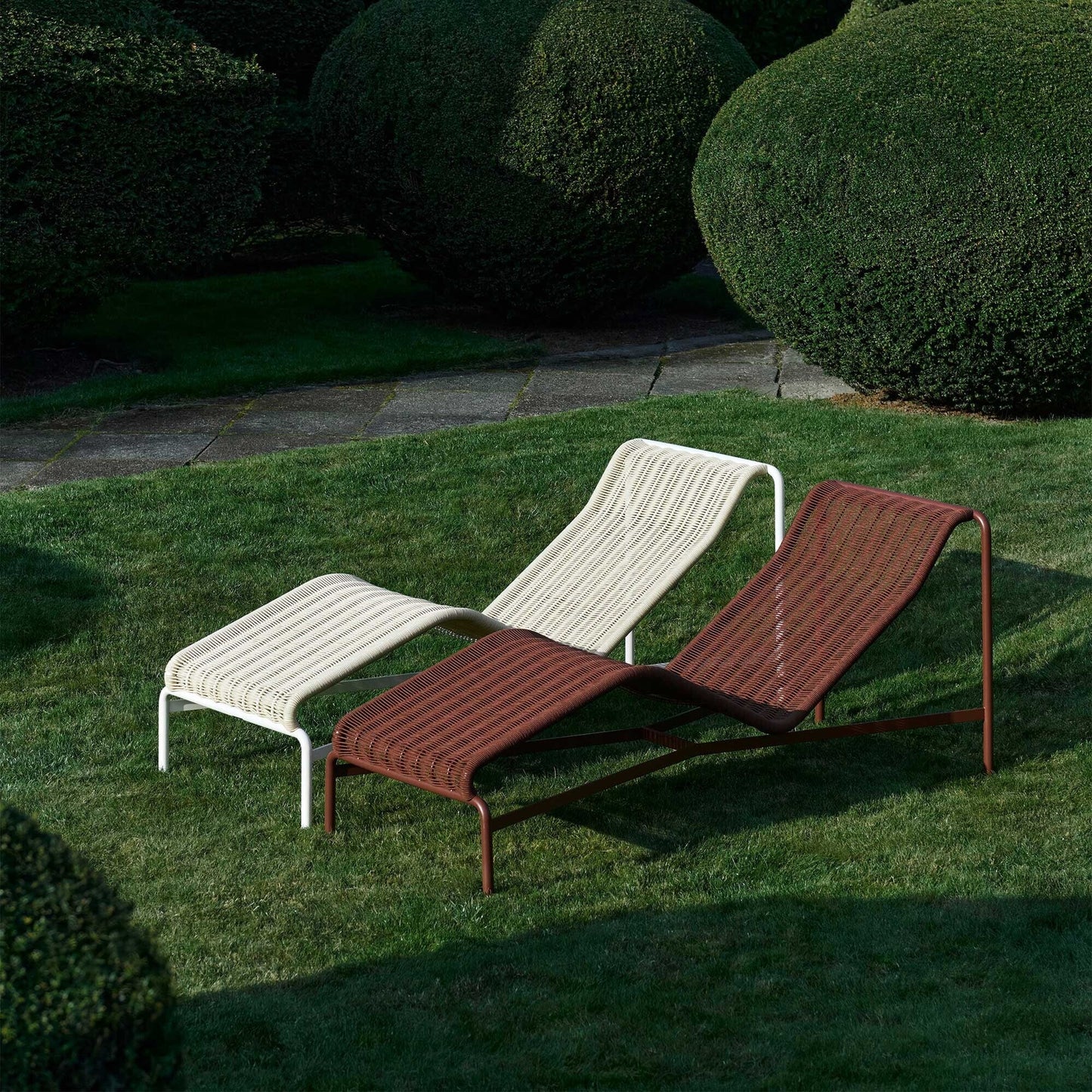 Palissade Cord Chaise Longue Schwarz