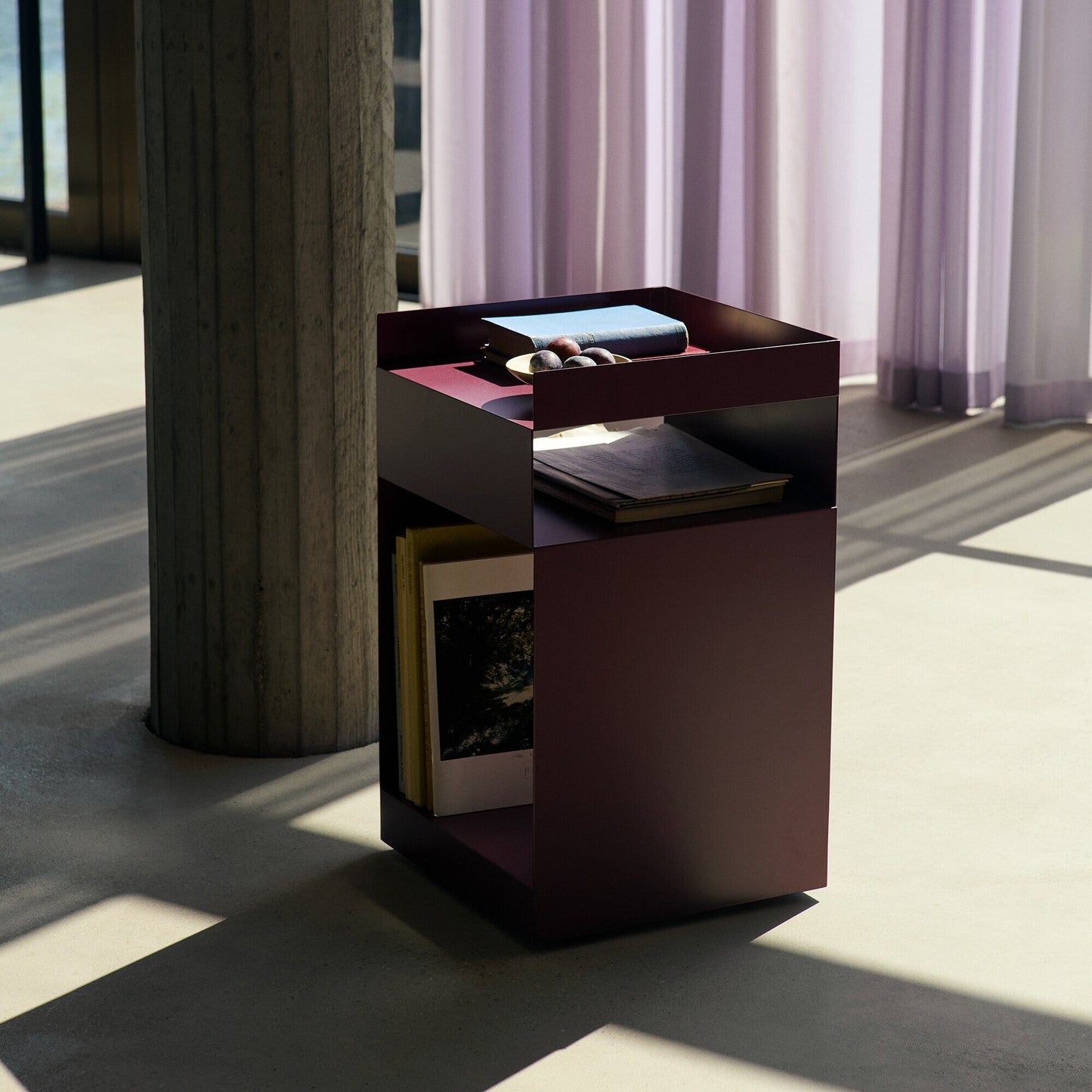 Rotate SC73 Beistelltisch mit Rollen Elfenbein