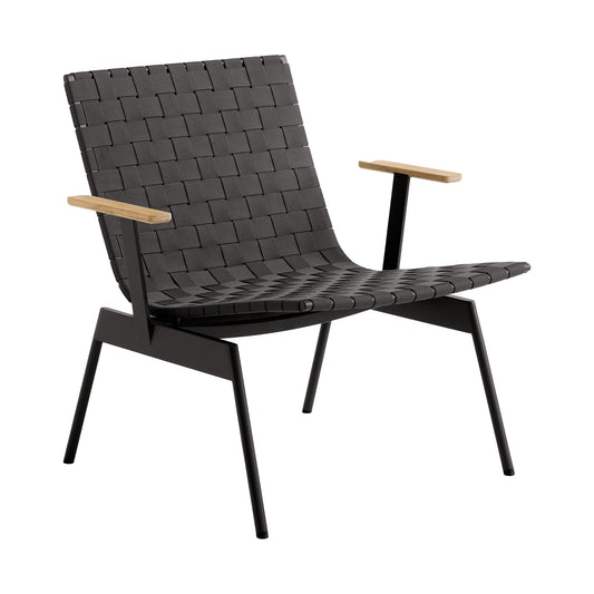 Ville AV45 Outdoor Lounge Chair mit Armlehnen Schwarz
