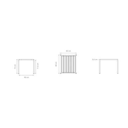 Avanti Gartenesstisch Esche 98x83cm