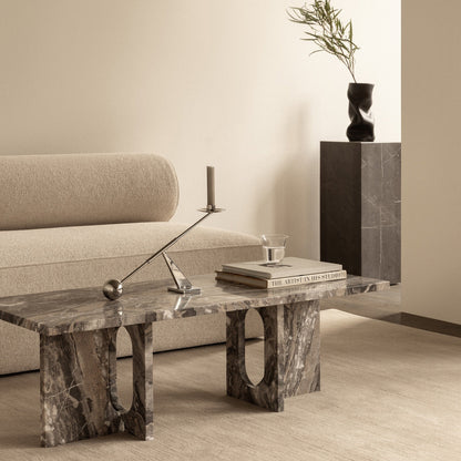 Androgyne Couchtisch Gestell Marmor 120x45cm