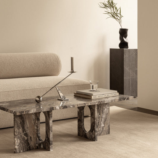 Androgyne Couchtisch Gestell Marmor 120x45cm