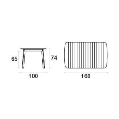 Shine Gartentisch 166x100cm Schwarz