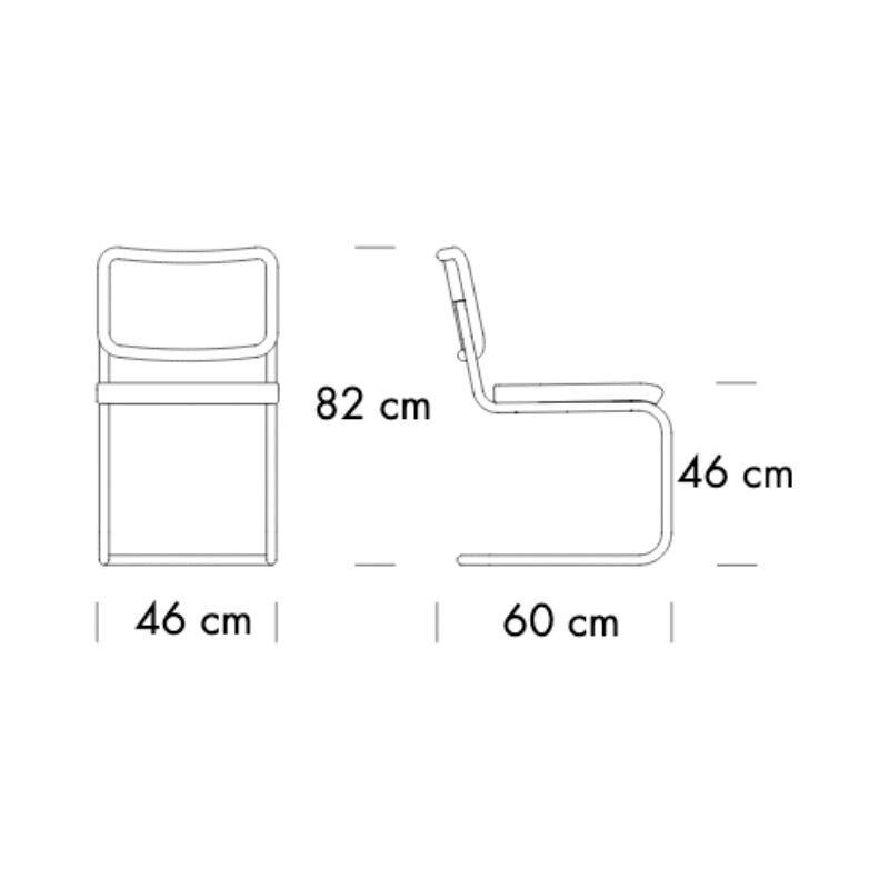 S 32 SPV Freischwinger gepolstert Schwarz