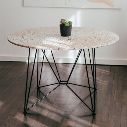 The Ring Table Esstisch Terrazzo Ø120cm Schwarz