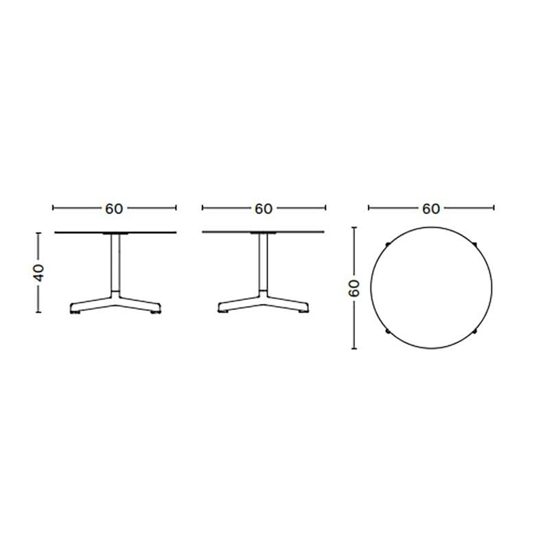 Neu Garten-Beistelltisch Ø60cm Anthrazit