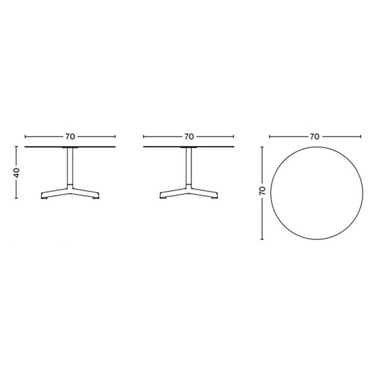 Neu Garten-Beistelltisch Ø70cm Himmelgrau