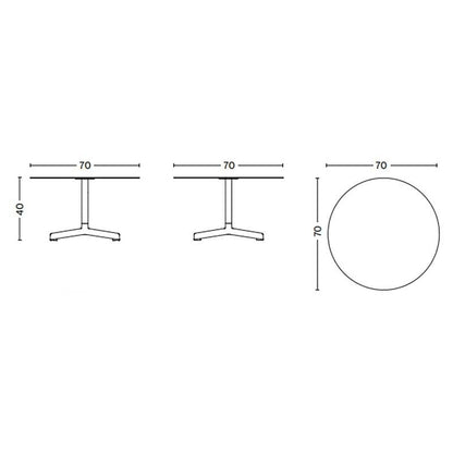 Neu Garten-Beistelltisch Ø70cm Anthrazit