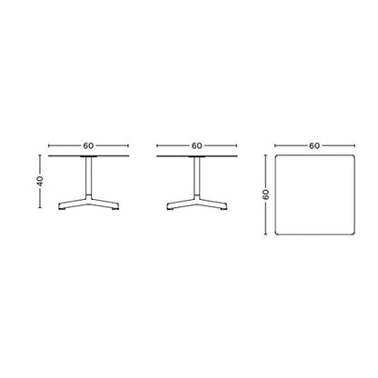 Neu Garten-Beistelltisch 60x60cm Anthrazit