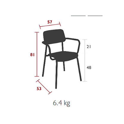 Studie Gartenarmlehnstuhl Zederngrün